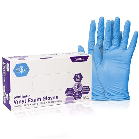 Medpride Synthetic Nitrile-Vinyl Blend Exam Glove, Small 100 - Powder ...