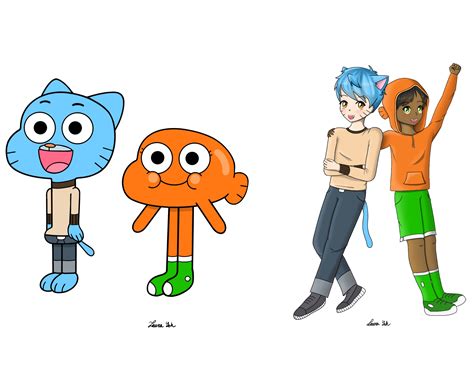 TAWOG Fan Art - Gumball and Darwin as Anime Qwerty_is_my_name - Illustrations ART street