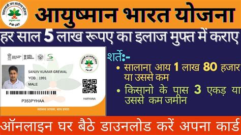 Ayushman Bharat Yojna Card Download Link - Speed Job