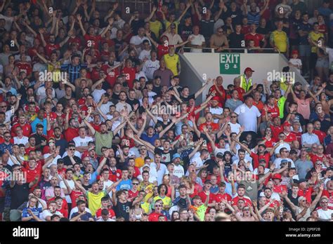 Nottingham Forest fans during the game Stock Photo - Alamy