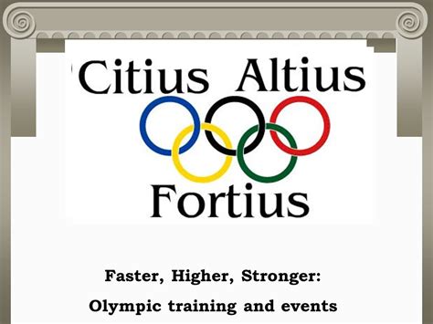 Faster, Higher, Stronger: Olympic training and events - ppt video online download