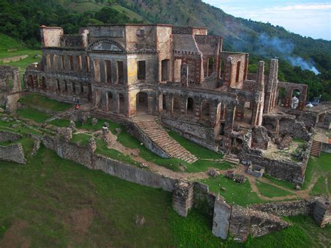 The ruins of Sans-Souci palace, commissioned by and residence of King Henri Christophe I of ...