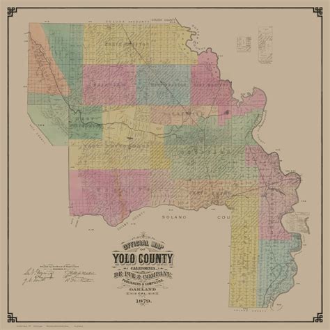 Yolo County California 1879 - Old Map Reprint - OLD MAPS