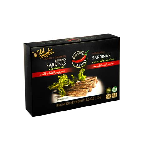 Grilled Catch Brisling Sardines in olive oil with chili pepper 3.5oz - Walmart.com