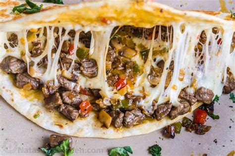 Philly Cheesesteak Quesadilla Recipe - NatashasKitchen.com