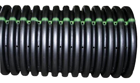 Hancor HY-PF1-04-0010 Heavy Duty Perforated Single Wall Pipe, 4 in Dia X 10 ft L, HDPE