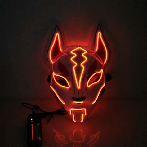 Kitsune Led Mask Red | Purge Mask