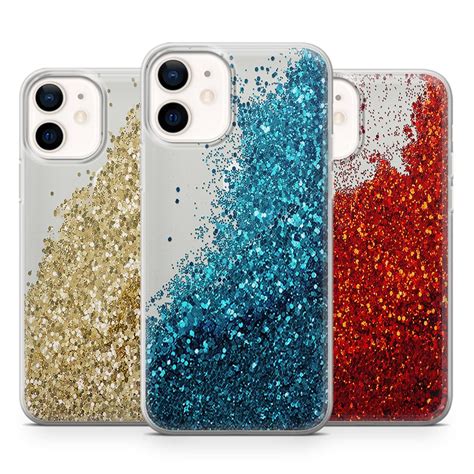 Clear Liquid Glitter Phone Case Gel Mobile Cover for iPhone All Models ...