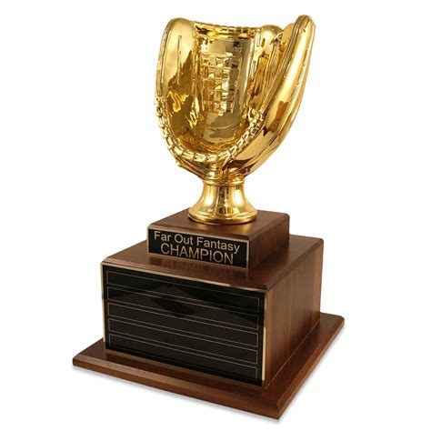 Perpetual Deluxe Gold Baseball Glove Trophy - Far Out Awards