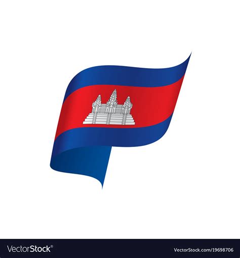 Cambodia flag Royalty Free Vector Image - VectorStock