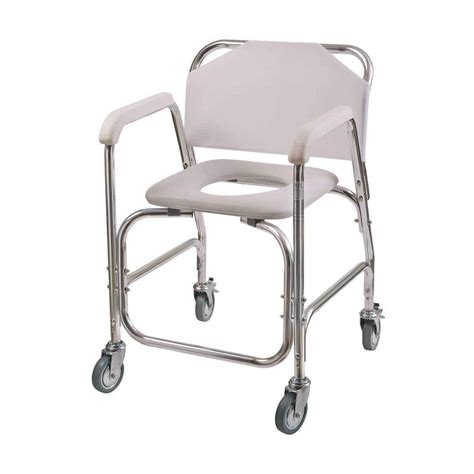 DMI Rolling Shower Padded Transport Chair with Commode Opening – Senior.com