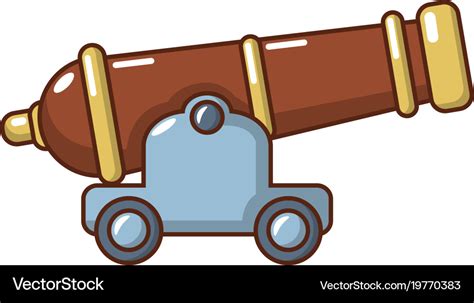 Cannon icon cartoon style Royalty Free Vector Image