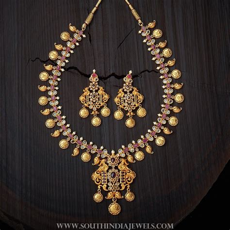 Gold Plated Ruby Necklace From Kushal's Fashion Jewellery ~ South India ...