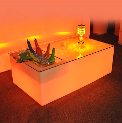 English-Style Outdoor LED Lighted Pool Table with Ice Bucket glow in the dark furniture ...