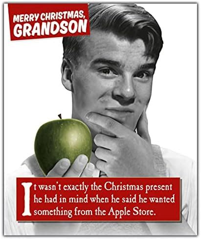 Grandson Christmas Card, Funny Christmas Cards Grandson, Xmas Card For ...