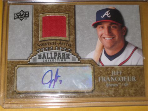 Jeff FRANCOEUR - Signed 2009 Ballpark Collection Atlanta Braves Trading ...