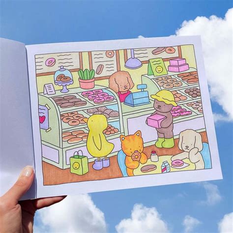 Bobbie Goods Coloring Book - Donut Shop | Coloring book art, Coloring ...