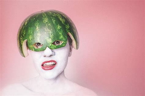 woman, watermelon, head, people, whimsical, lazy, food, silly, goofy, funny | Pxfuel