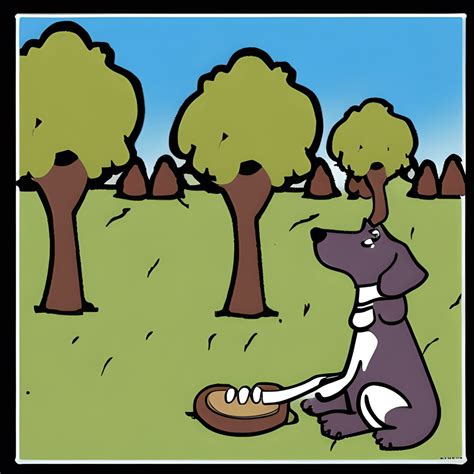 A Cartoon Lookalike Dog Eating a Bone Under · Creative Fabrica