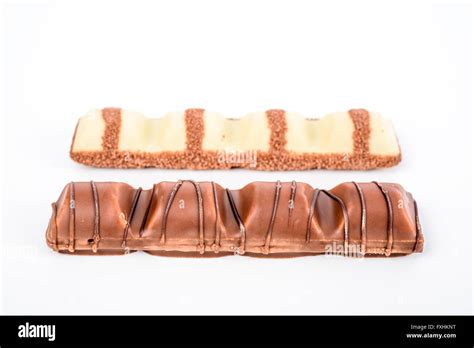 Chocolate Bars On White Background Stock Photo - Alamy