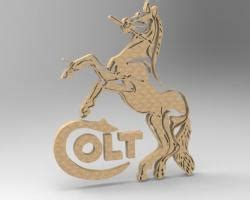 colt horse logo 3d models 【 STLFinder