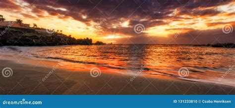 Tenerife at sunset stock photo. Image of island, summer - 131233810