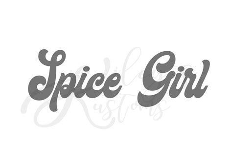 Spice Girl SVG File, Retro Font, Digital Download, Instant Download, Pumpkin Spice Lover, Spice ...