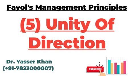 Fayol's Management Principles - (5) Unity Of Direction - YouTube