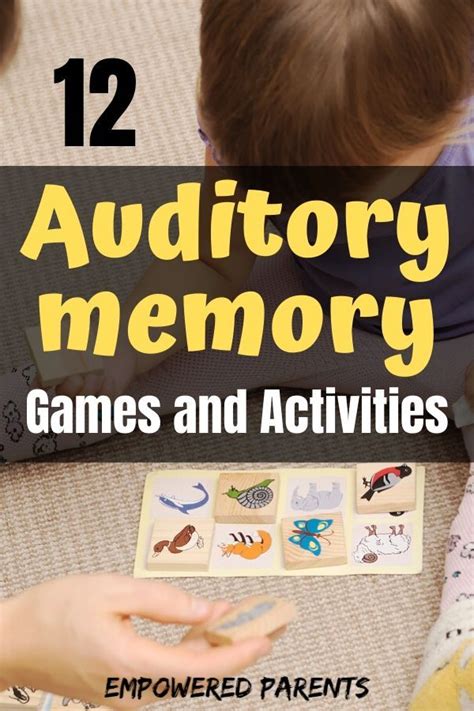 12 Auditory Memory Games to Prepare Your Child for Reading | Memory ...