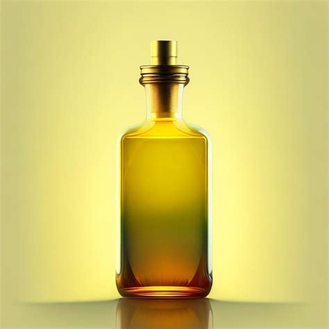 Premium AI Image | A yellow bottle with a yellow color