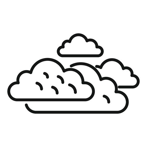 Cloud sky icon outline vector. Forecast sunny 14988793 Vector Art at Vecteezy