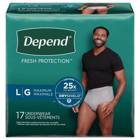 Save on Depend Men's Fresh Protection Incontinence Underwear Maximum ...