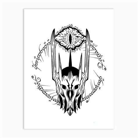 Sauron Eye Art Print by JDuke Illustrations - Fy