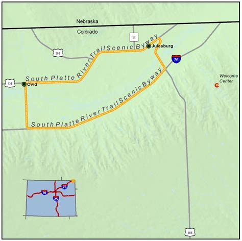 South Platte River Trail Scenic Byway map