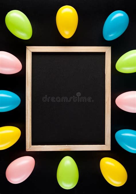 Easter Eggs on a Black Background Stock Photo - Image of celebration ...