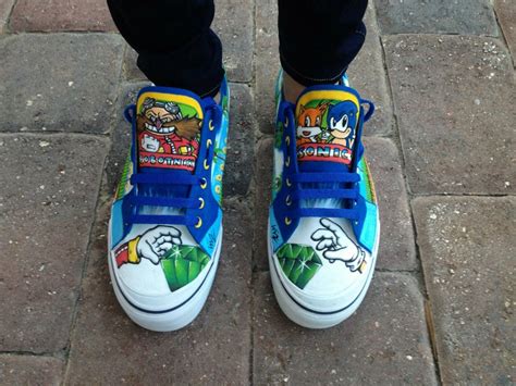 Check out these hand painted Sonic the Hedgehog shoes » SEGAbits - #1 ...