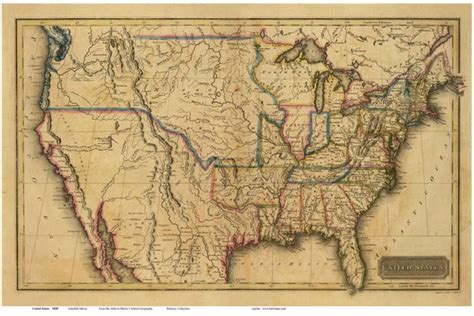 The United States of America 1820 Map USA Map Reprint Morse - Etsy | Colorado map, United states ...