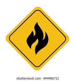 Fire Danger Safety Sign Icon Stock Vector (Royalty Free) 494986711 ...