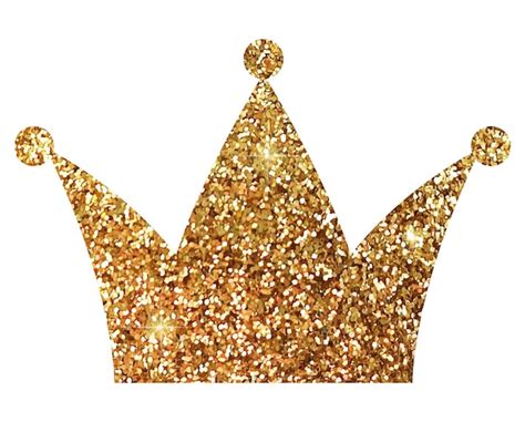 Premium Vector | Gold glitter crown. isolated on a white background ...