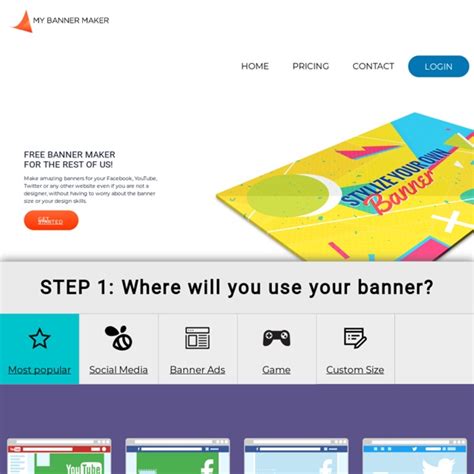 Banner Maker - Free Banner Creator for your website, Myspace, Facebook, and more! | Pearltrees