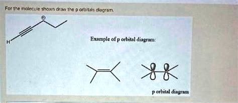 SOLVED: For the molecule shown, draw the p orbital diagram. Example of p orbital diagram: ? p ...