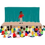 Assembly Picture for Classroom / Therapy Use - Great Assembly Clipart