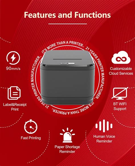 Zywell New Launched Mini Receipt Printers Z5801 Desktop Inkless 58mm ...