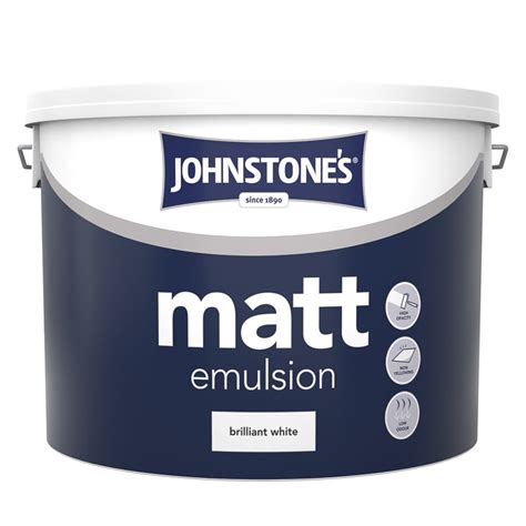 Johnstone's Paint Matt Emulsion- Brilliant White 10L | Painting