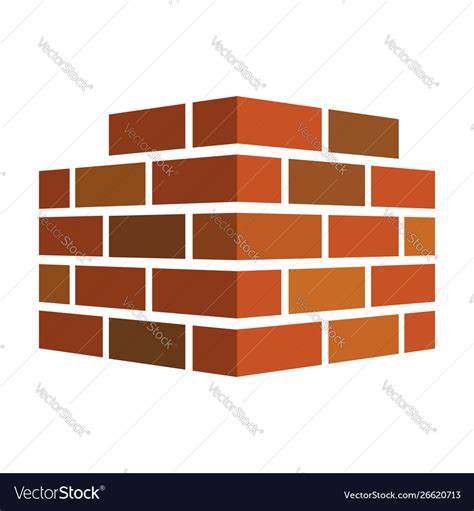 Bricks icon bricks logo isolated on white Vector Image