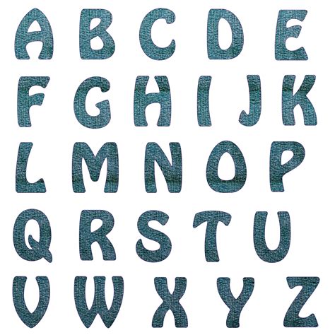 Alphabet Letters In Denim Free Stock Photo - Public Domain Pictures