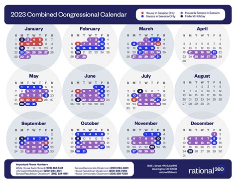 2023 Combined Congressional Calendar | Rational 360