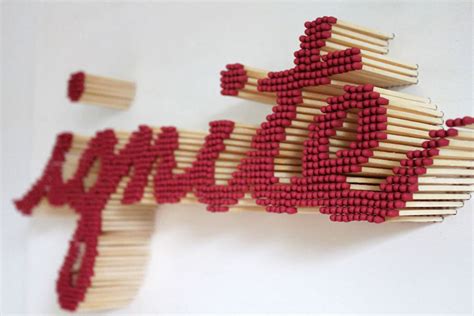 Striking Typographic Artwork Made from Thousands of Matches