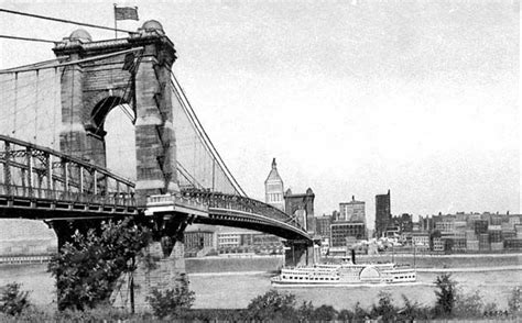 Old Photos of Cincinnati Ohio | Covington-CincinnatiSuspension Bridge, 1910 Memories Faded ...