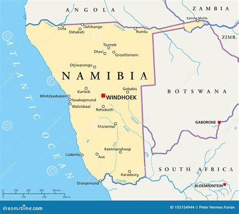 Namibia Map Cartoon Vector | CartoonDealer.com #22230293